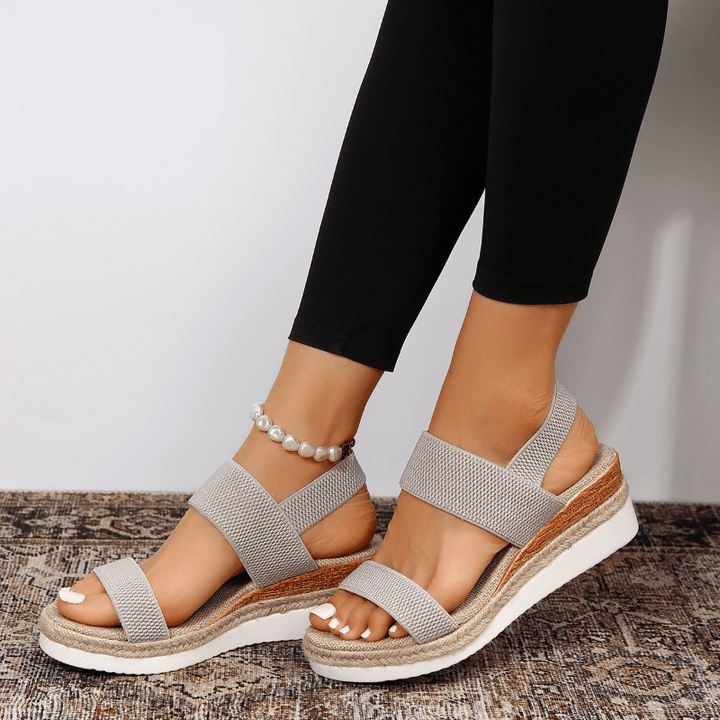 Dahlia | Dames orthopedische platform sandalen met kruislings bandjes