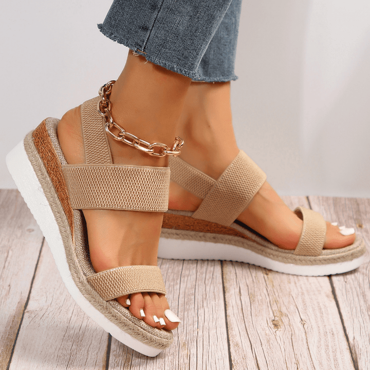 Dahlia | Dames orthopedische platform sandalen met kruislings bandjes