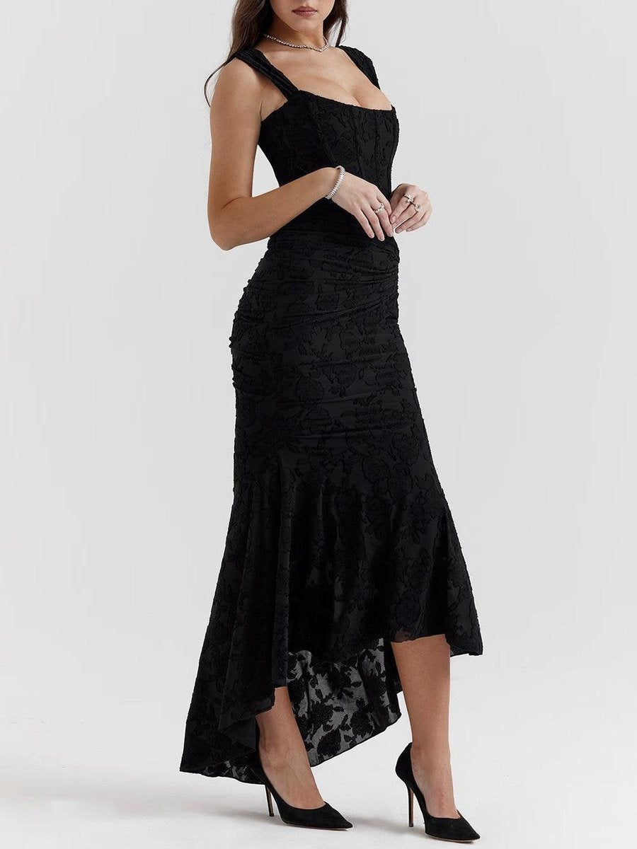 Mother of the Bride Dress Elegante Corset Mermaid Jurk met Jacquard Kant