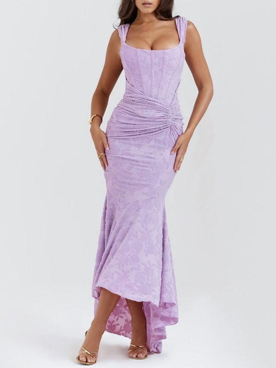 Mother of the Bride Dress Elegante Corset Mermaid Jurk met Jacquard Kant