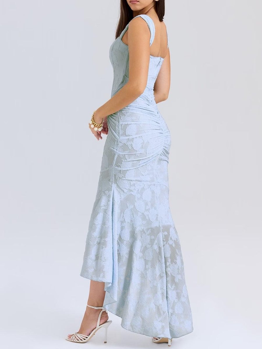 Mother of the Bride Dress Elegante Corset Mermaid Jurk met Jacquard Kant