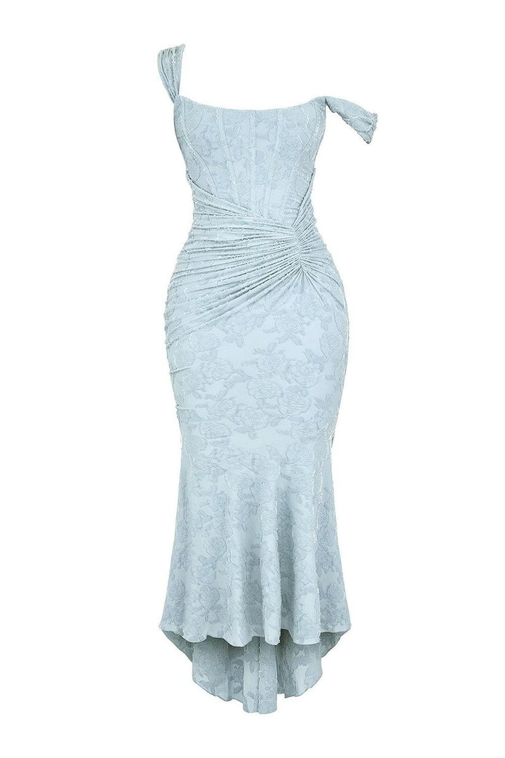 Mother of the Bride Dress Elegante Corset Mermaid Jurk met Jacquard Kant