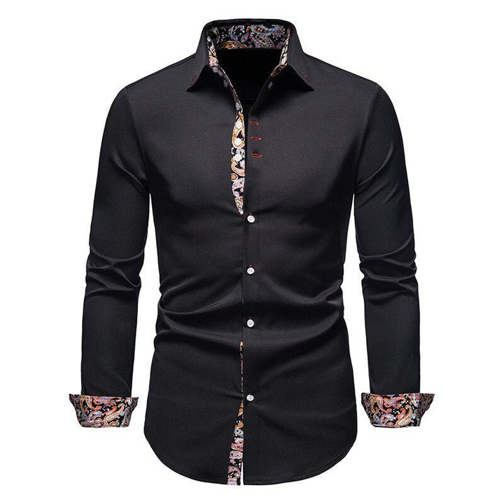 Colin | Heren Shirt met Lange Mouwen en Geprinte Details