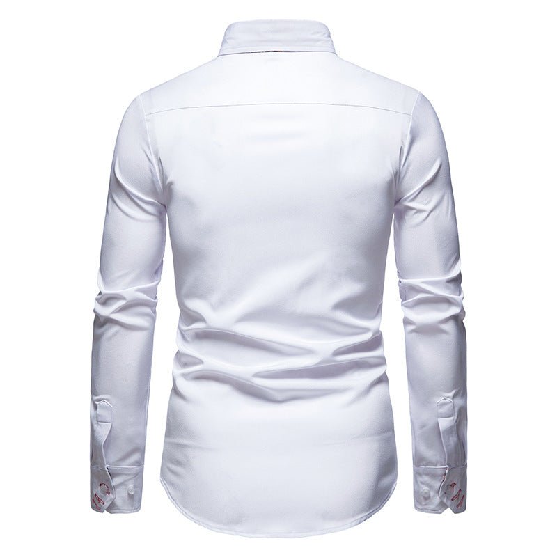 Colin | Heren Shirt met Lange Mouwen en Geprinte Details