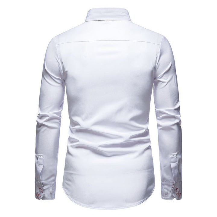 Colin | Heren Shirt met Lange Mouwen en Geprinte Details