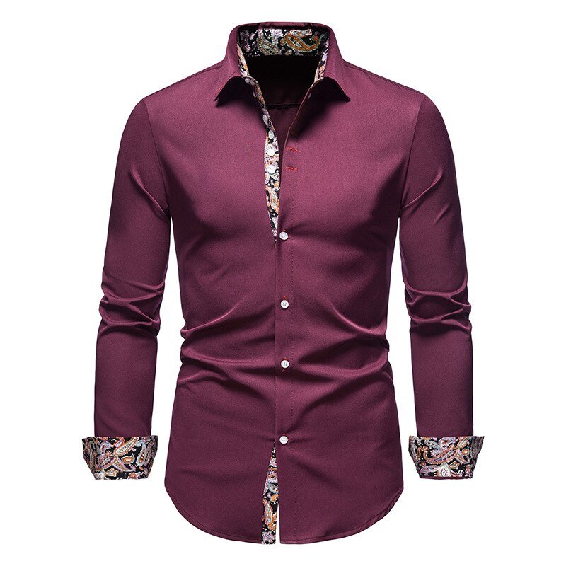 Colin | Heren Shirt met Lange Mouwen en Geprinte Details