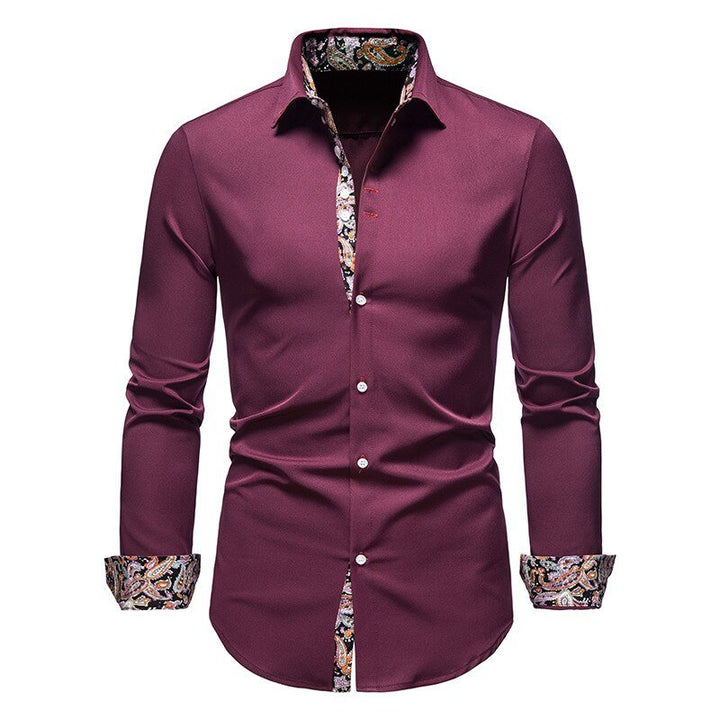 Colin | Heren Shirt met Lange Mouwen en Geprinte Details