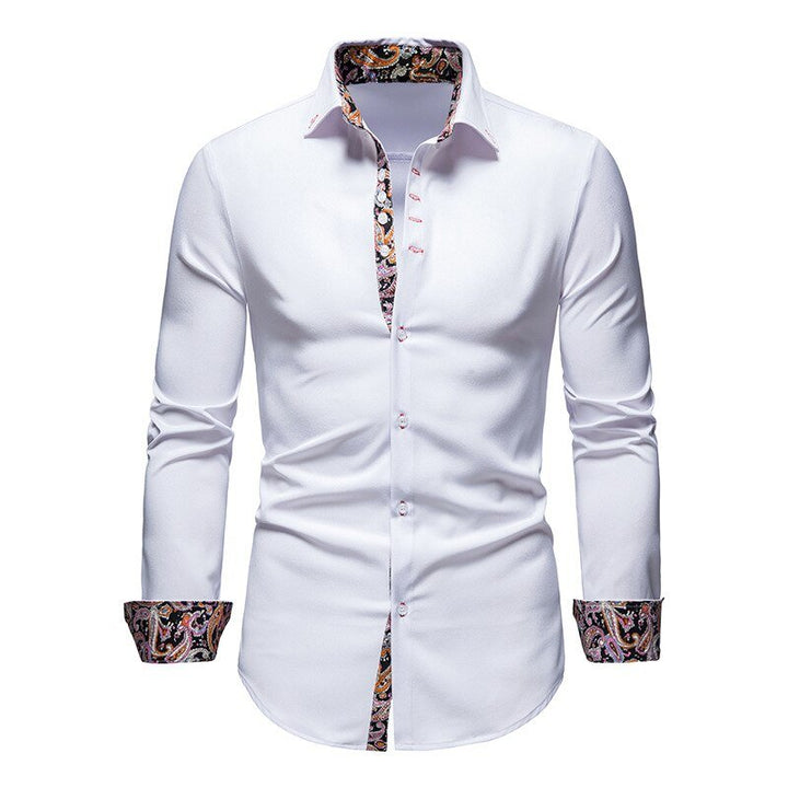 Colin | Heren Shirt met Lange Mouwen en Geprinte Details