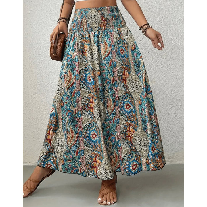 Laila | Dames Casual Boho Maxi Rok met Print