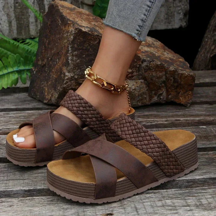 Isla | Dames Orthopedische Platform Slippers