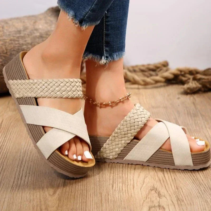 Isla | Dames Orthopedische Platform Slippers