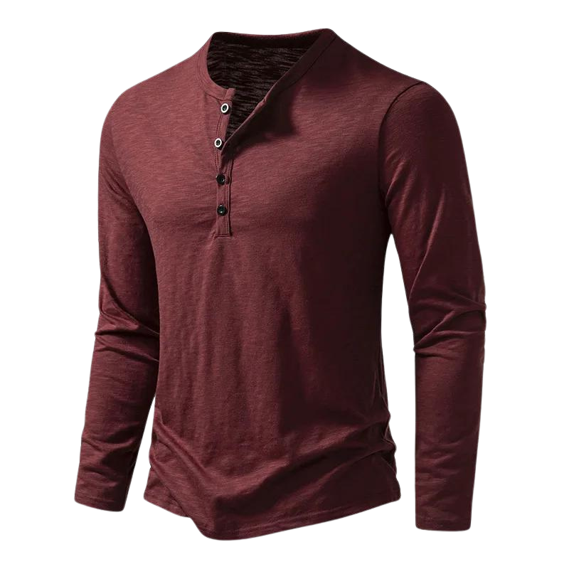 Oliver | Heren Casual Button Henley Shirt