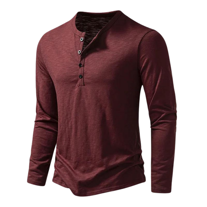 Oliver | Heren Casual Button Henley Shirt