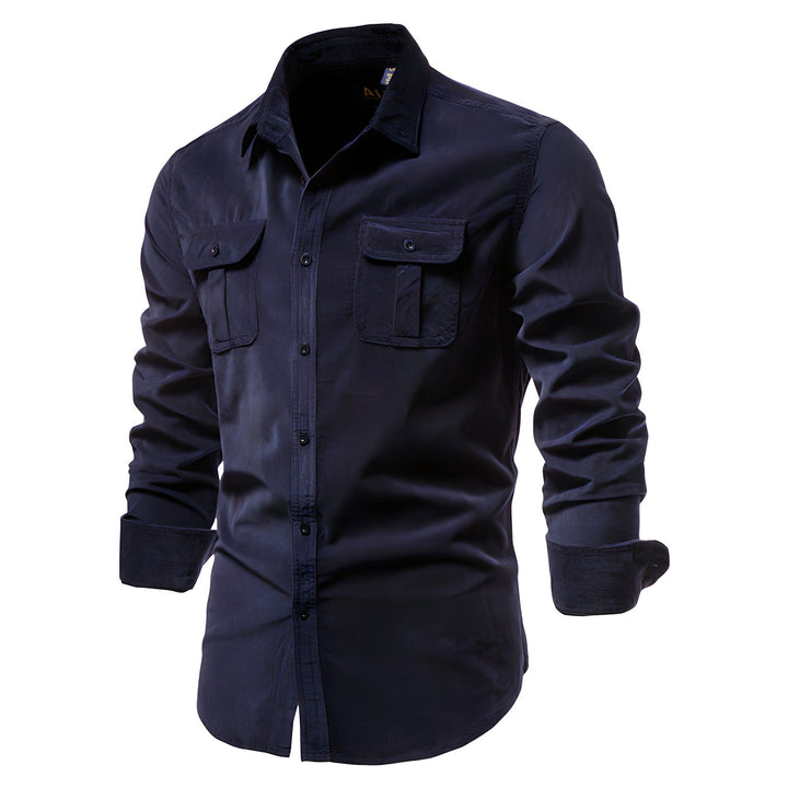 Dexter | Heren Lange Mouwen Button-Down Cargo Shirt