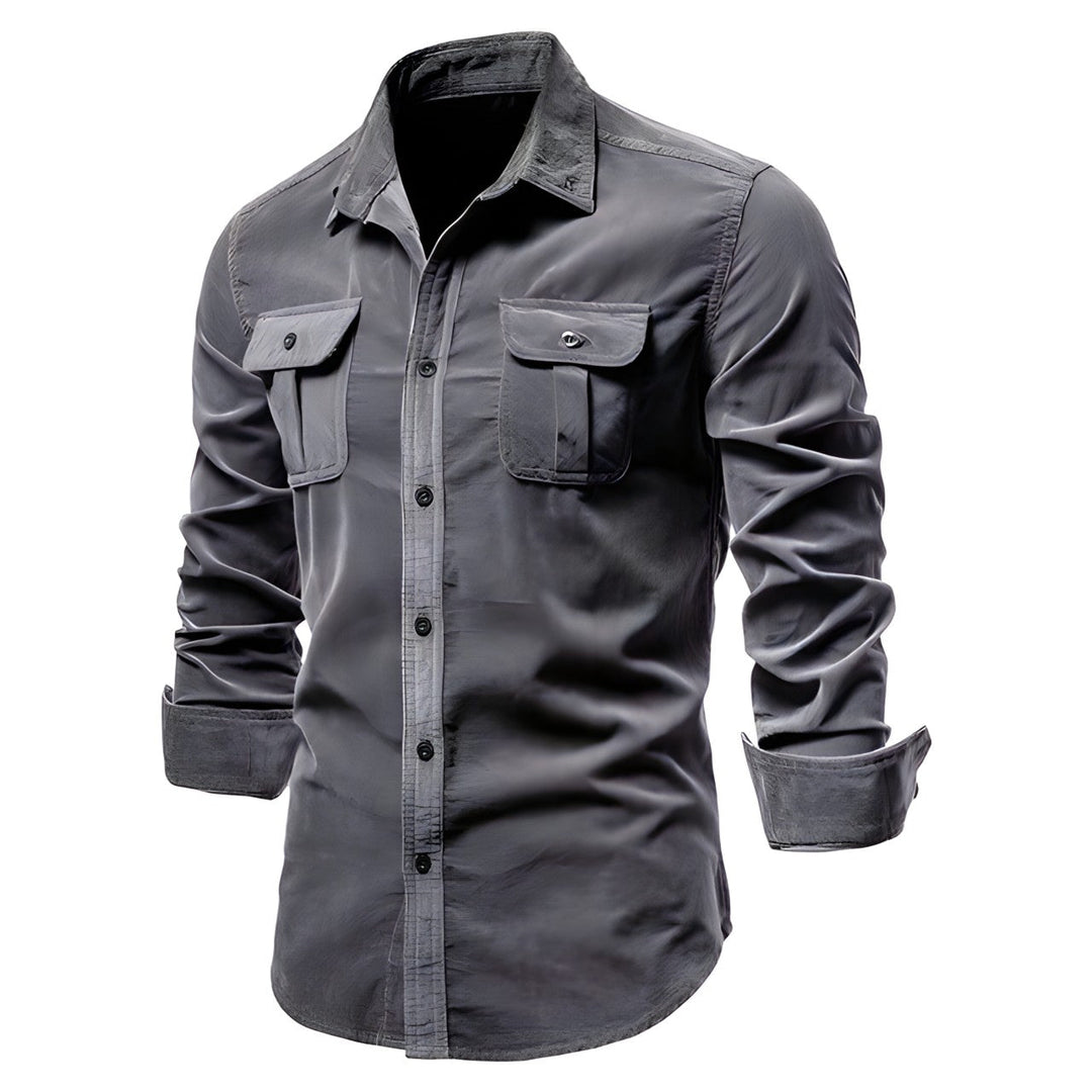 Dexter | Heren Lange Mouwen Button-Down Cargo Shirt