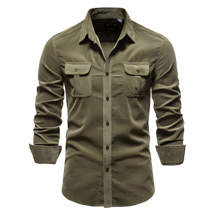 Dexter | Heren Lange Mouwen Button-Down Cargo Shirt