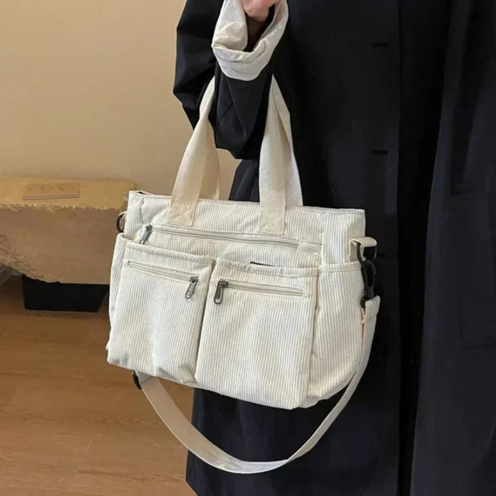 Ribfluwelen Multivak Tote Bag Dames Schoudertas