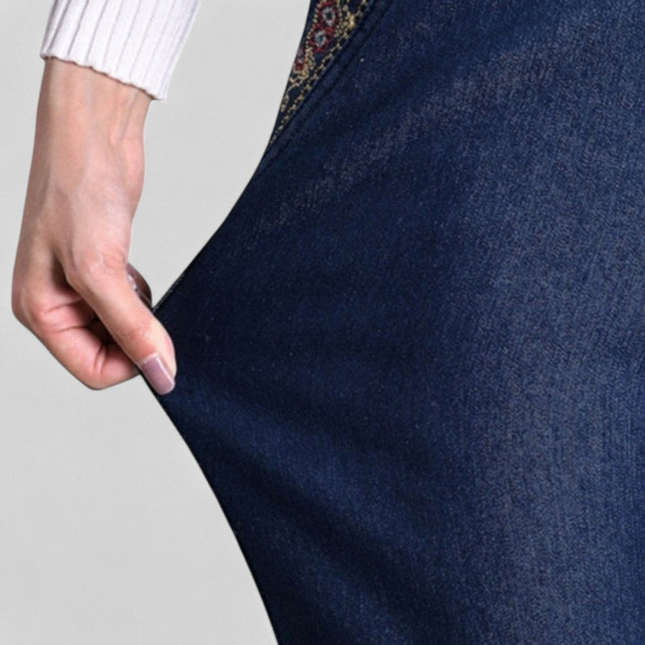 Grace | Dames Comfortabele Stretch Jeans met Zijzakken en Elastische Taille