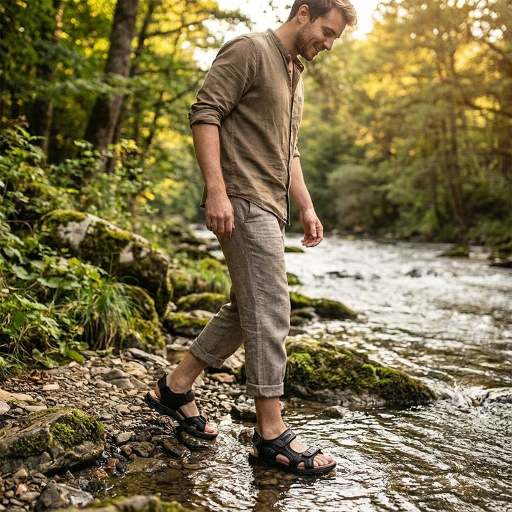 Unisex Klittenband Trekking Sandalen Avontuurlijke Rubberen Zool