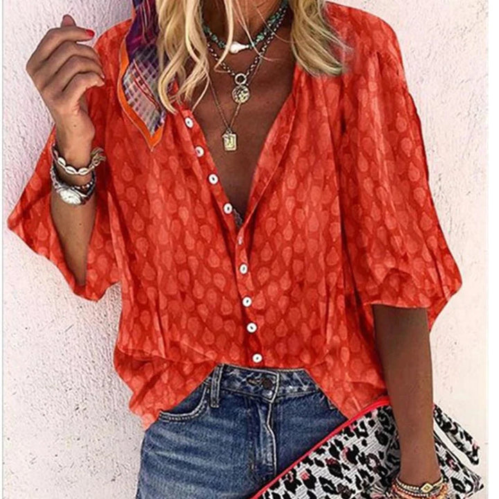 Faith | Women Printed Button Down Casual Blouse