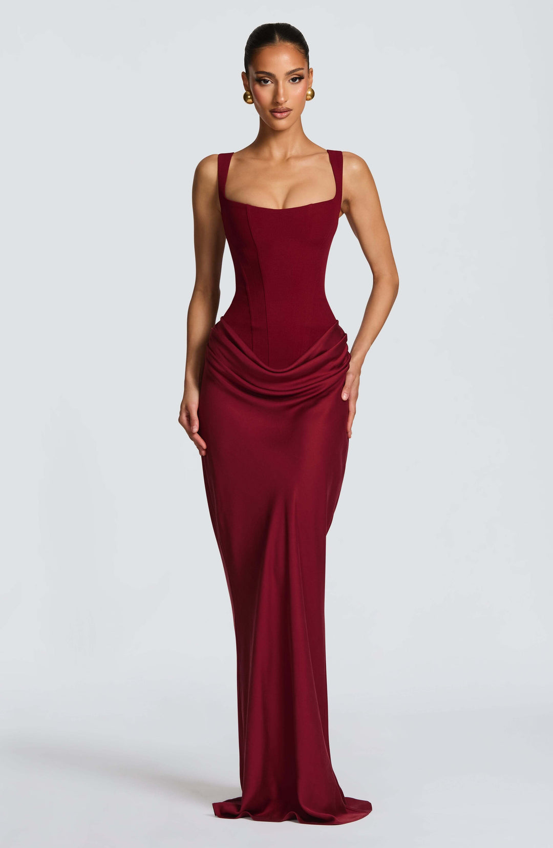 Valentina | Dames Mouwloze Bodycon Maxi Jurk Voor Bruiloftsgasten