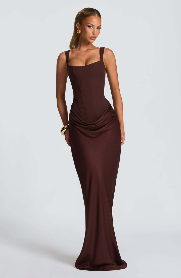 Valentina | Dames Mouwloze Bodycon Maxi Jurk Voor Bruiloftsgasten