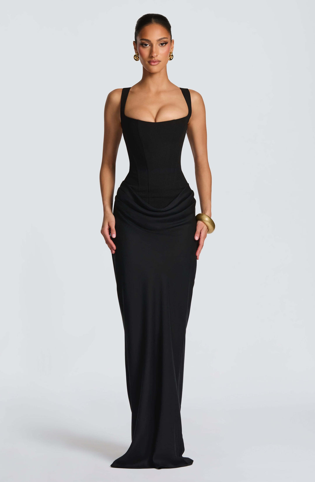 Valentina | Dames Mouwloze Bodycon Maxi Jurk Voor Bruiloftsgasten
