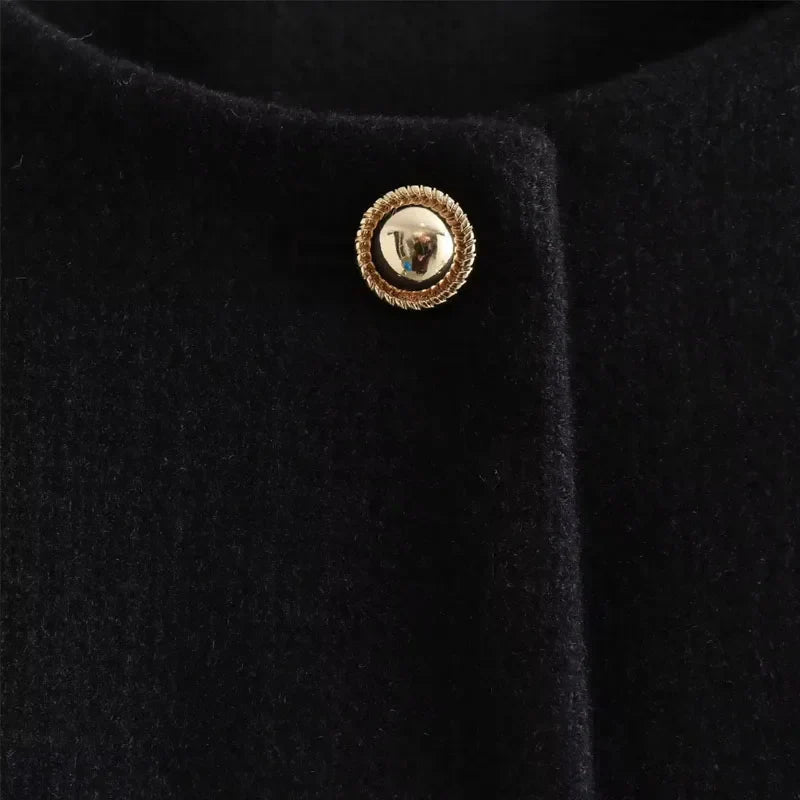 Jamie | Dames Cropped Bomberjas Met Knoopsluiting Aan De Voorkant