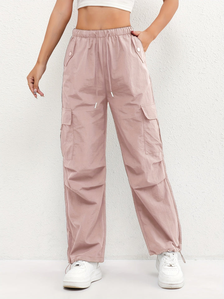 Dahlia | Dames Casual Cargo Broek Met Zakken En Trekkoord