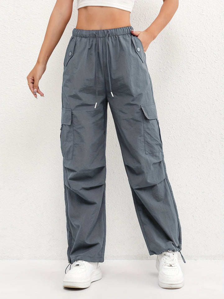 Dahlia | Dames Casual Cargo Broek Met Zakken En Trekkoord