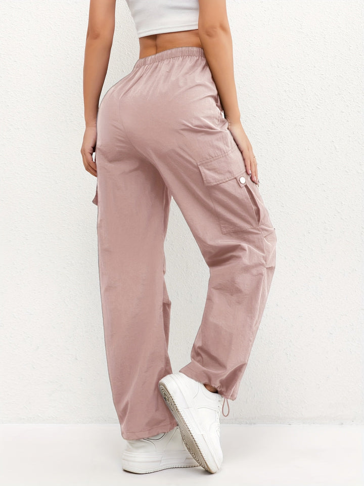 Dahlia | Dames Casual Cargo Broek Met Zakken En Trekkoord