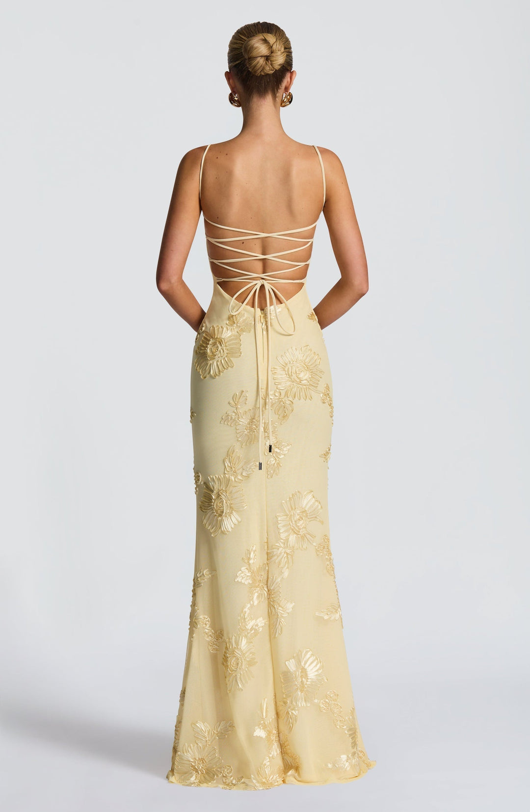 Dorothy | Dames Bloemen Geborduurde Maxi Jurk Voor Bruiloftsgasten