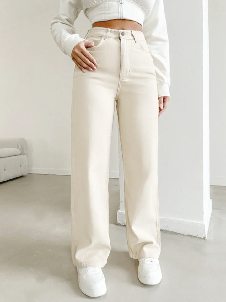 Jenna | Dames Hoge Taille Rechte Broek