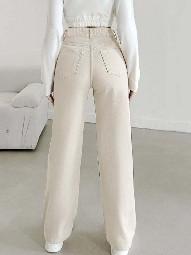 Jenna | Dames Hoge Taille Rechte Broek