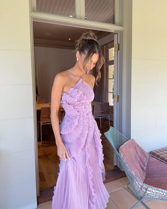 Paige | Dames One Shoulder Maxi Jurk Voor Bruiloftsgasten