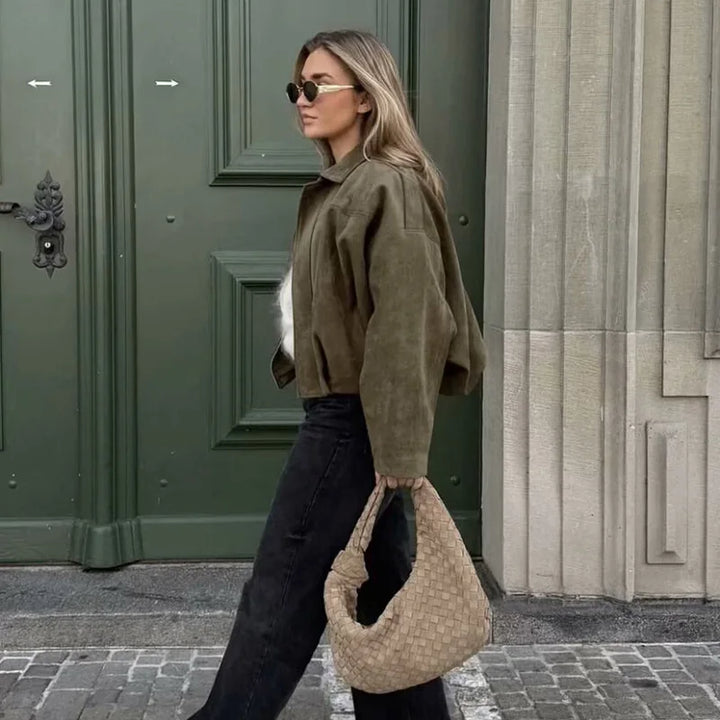 Ruby | Dames Oversized Cropped Bomberjas