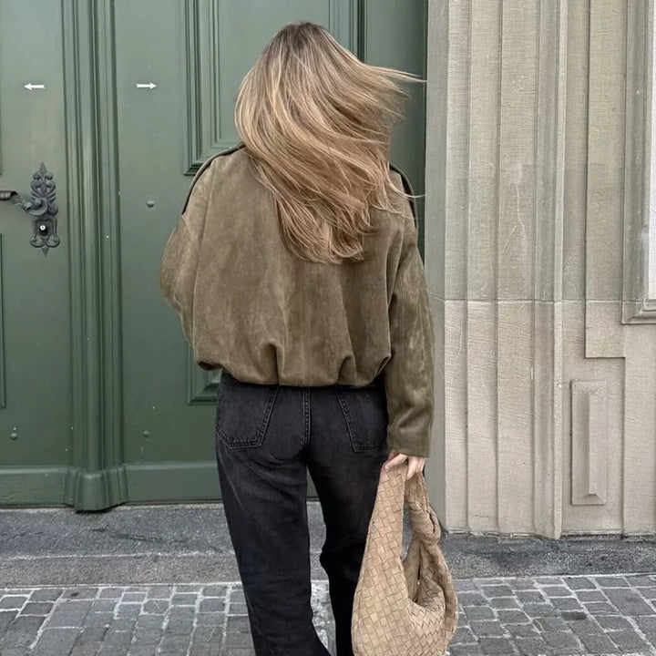 Ruby | Dames Oversized Cropped Bomberjas