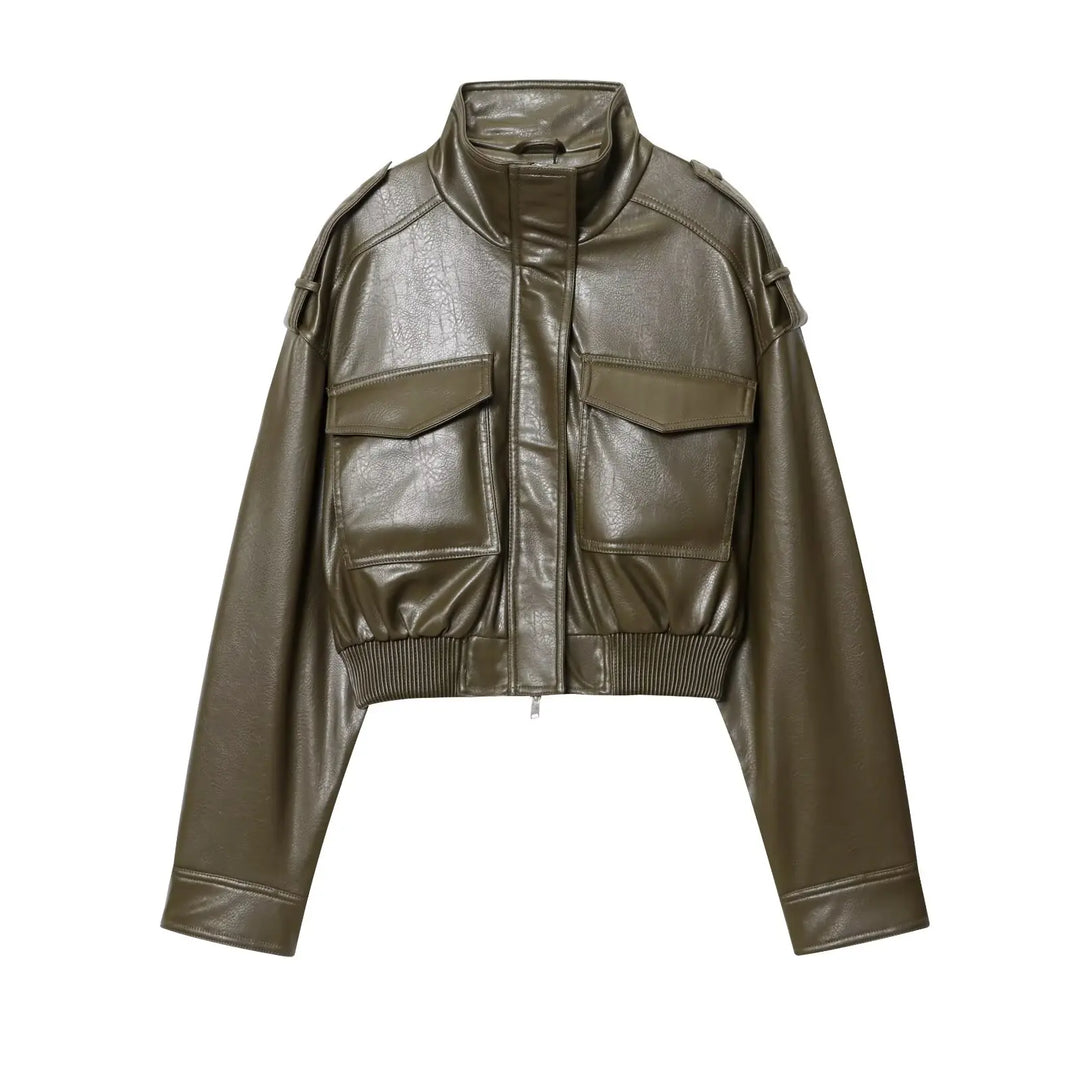 Gwen | Dames Bikerstijl Jas Met Ritssluiting